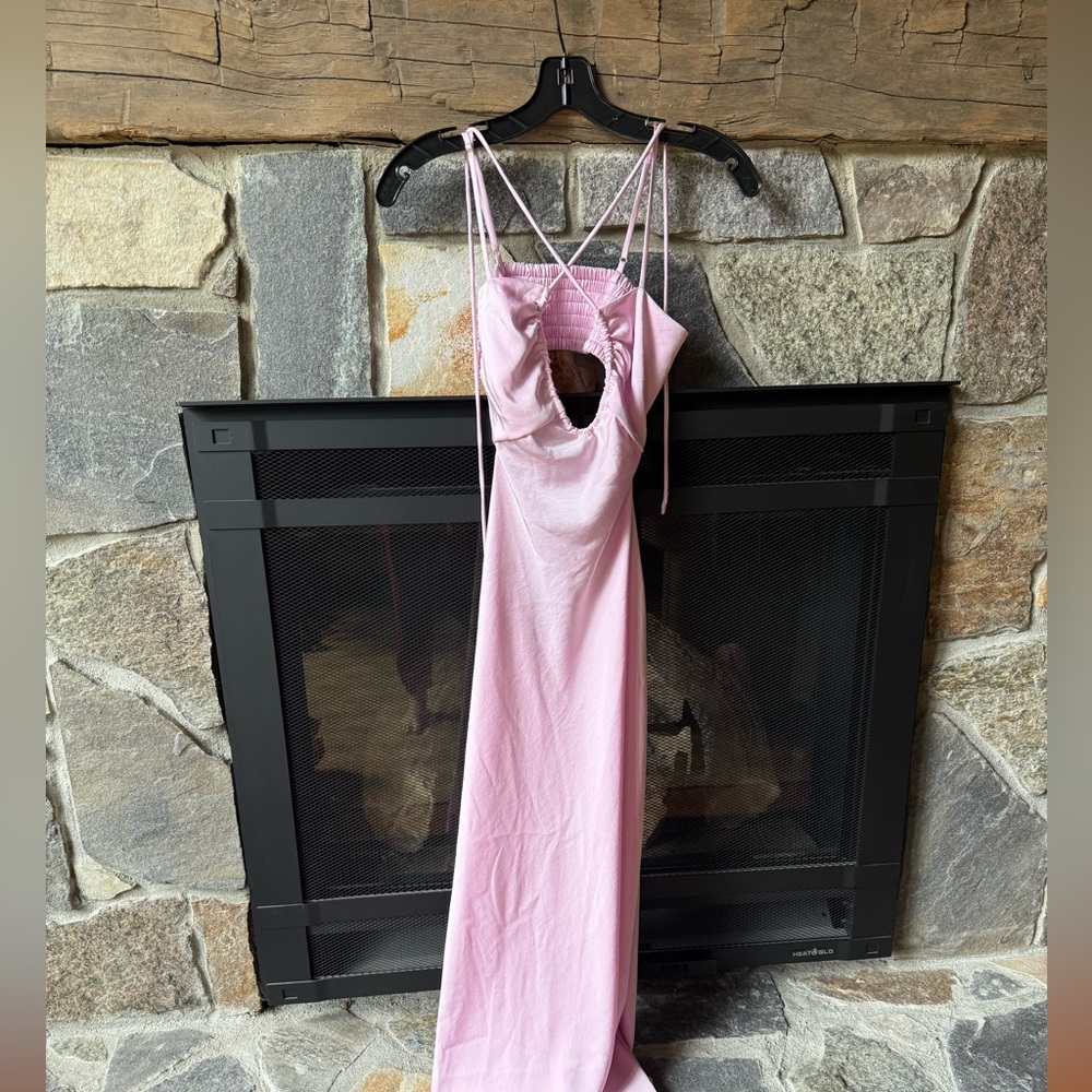 Pink Strappy Maxi Dress